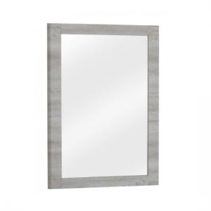 Batya Wooden Wall Mirror Rectangular In Grey Oak Effect
