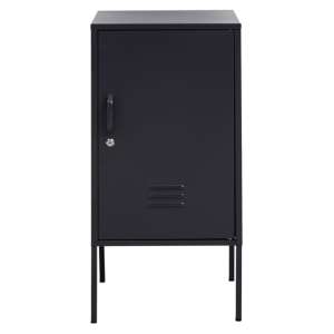 Rumi Metal Locker Storage Cabinet With 1 Door In Black