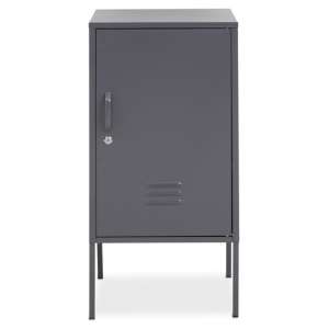 Rumi Metal Locker Storage Cabinet With 1 Door In Grey