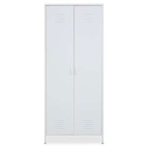 Rumi Metal Wardrobe With 2 Doors In White