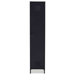Rumi Tall Metal Locker Storage Cabinet With 1 Door In Black