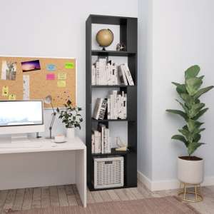 Sabia Wooden Bookcase And Room Divider In Black