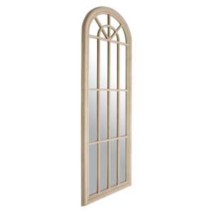 Sabina Window Design Wall Bedroom Mirror In Chinese Oak Frame