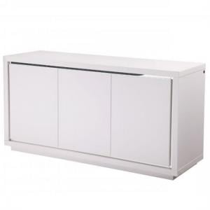 Spalding Modern Sideboard In White High Gloss With LED