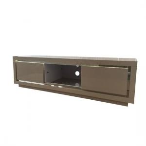 Spalding Modern TV Stand In Cream High Gloss With LED