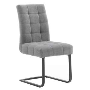Salta Fabric Upholstered Dining Chair In Grey