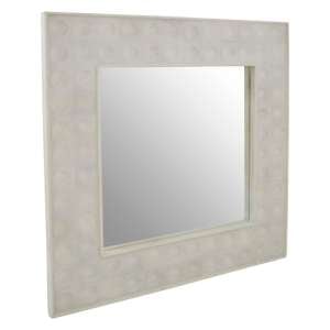 Santeria Square Wall Bedroom Mirror In Weathered White Frame