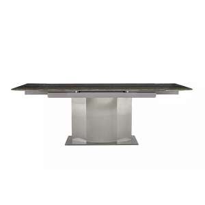 Santino Extendable Marble Dining Table In Travertine