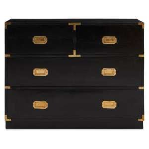 Sartor Wooden Chest Of 4 Drawers In Black And Gold