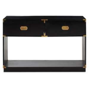 Sartor Wooden Console Table With 2 Drawers In Black And Gold