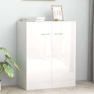 Sassy High Gloss Sideboard With 2 Doors In White