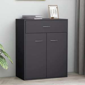 Sassy Wooden Sideboard With 2 Doors 1 Drawer In Grey