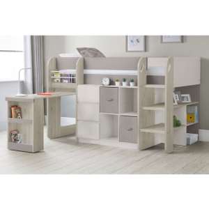 Saturn Wooden Midsleeper Bunk Bed In Taupe