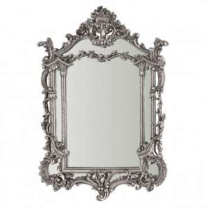 Scarlett Elegant Design Wall Bedroom Mirror In Silver Frame