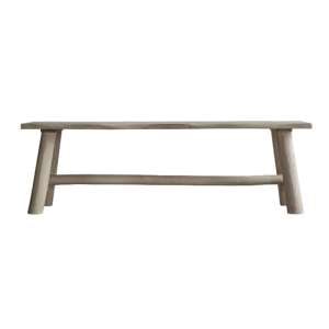 Searcy Large Wooden Dining Bench In Rustic Natural
