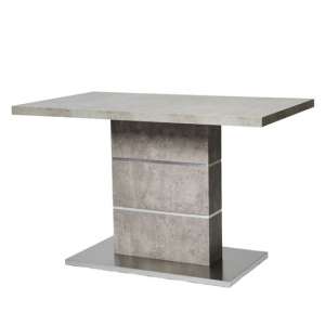Seattle Marble Effect Dining Table With Brushed Steel Base