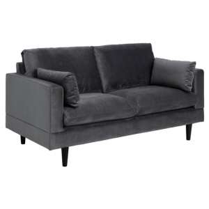 Sedgewick Fabric Upholstered 2 Seater Sofa In Dark Grey