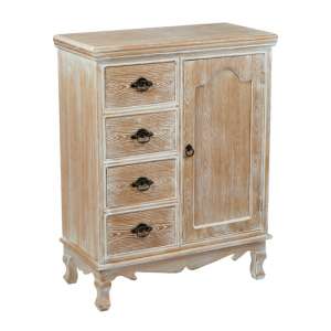 Poulton Wooden Compact Sideboard In Weathered Oak