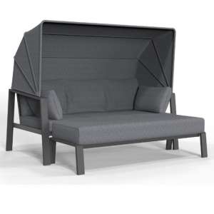 Sentra Outdoor Canopy Daybed In Grey