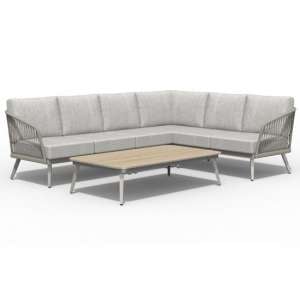 Seras Modular Lounge Set With Coffee Table In Mottled Sand