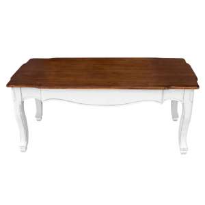 Sereo Wooden Rectangular Coffee Table In Chic White