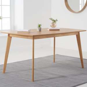 Seethes Rectangular 150cm Wooden Dining Table In Oak