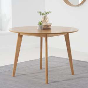 Seethes Round Wooden Dining Table In Oak