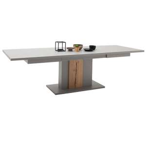 Setif Extending Wooden Dining Table In Arctic Grey