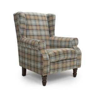 Shetland Fabric Upholstered Lounge Chair In Dove Grey