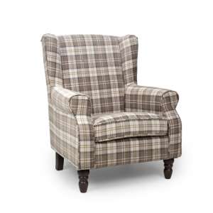 Shetland Fabric Upholstered Lounge Chair In Latte