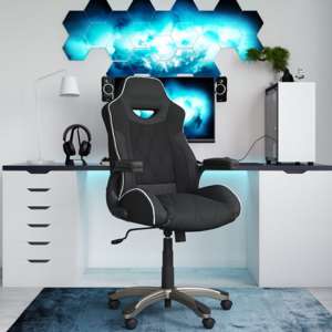 Seaview Faux Leather Gome And Office Chair In Black