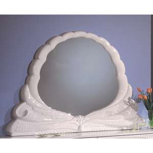Silvia High Gloss Bedroom Dressing Mirror In White