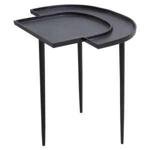 Simbala Metal Side Table In Nickel And Black