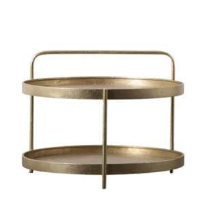 Sinner Round Metal Coffee Table In Gold