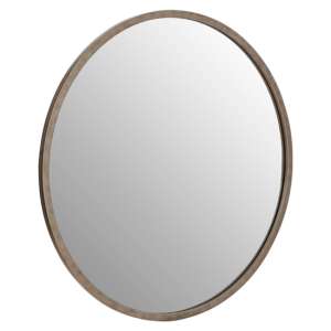 Siskin Round Wall Bedroom Mirror In Antique Silver Frame