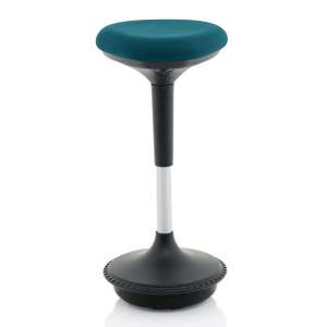 Sitall Fabric Office Visitor Stool With Maringa Teal Seat