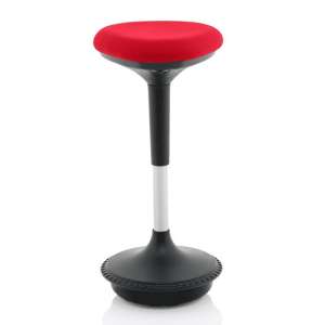 Sitall Fabric Office Visitor Stool With Red Seat