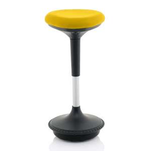 Sitall Fabric Office Visitor Stool With Senna Yellow Seat