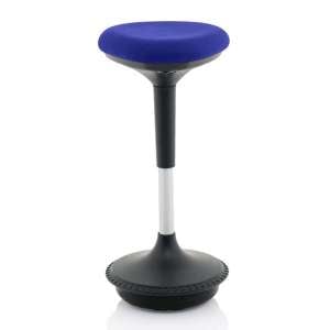 Sitall Fabric Office Visitor Stool With Stevia Blue Seat