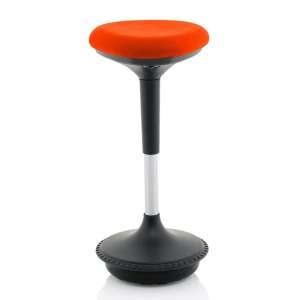Sitall Fabric Office Visitor Stool With Tabasco Red Seat
