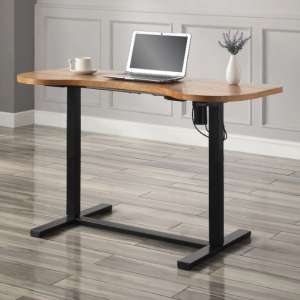 Siverek Height Adjustable Laptop Desk In Oak And Black