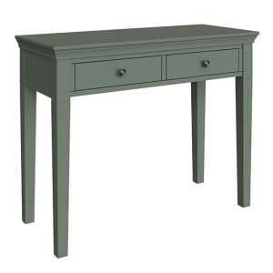 Skokie Wooden Dressing Table With 2 Drawers In Cactus Green