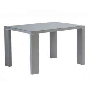 Soho Glass Top Small Dining Table In Grey High Gloss