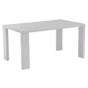 Sako Glass Top Dining Table In White High Gloss