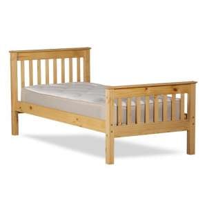Somalin Wooden Single Bed In Waxed Pine