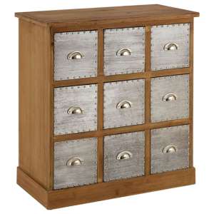 Sophia Wooden Chest Of 9 Drawers In Natural