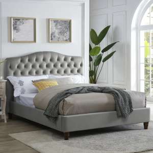 Slaley Double Fabric Bed In Cappuccino