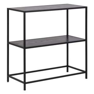 Sparks Wooden 1 Shelf Open Console Table In Ash Black