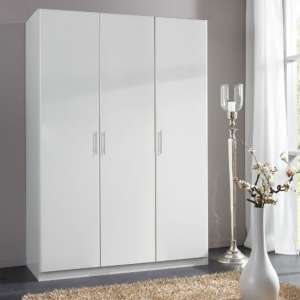 Spectral Wooden Wardrobe In White With 3 Doors