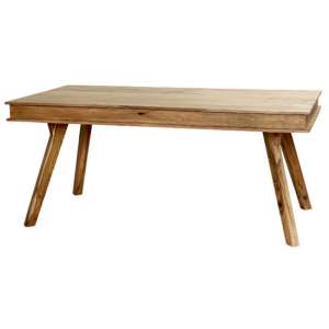 Spica Wooden Dining Table In Natural Sheesham